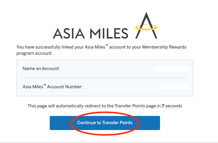 Confirm the account is linked